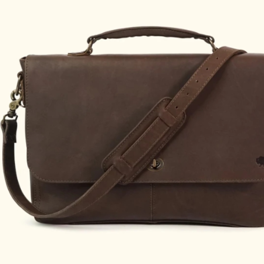 BRAND NEW Buffalo Jackson Denver Men's Messenger Bag - Dark Briar - in box